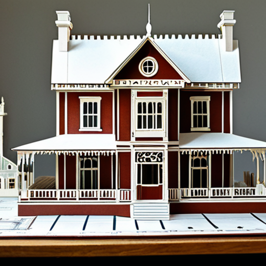 종이 공예로 만드는 장난감 - Intricate Paper Model Architecture**

"A highly detailed paper model of a Victorian-era townhouse, d...