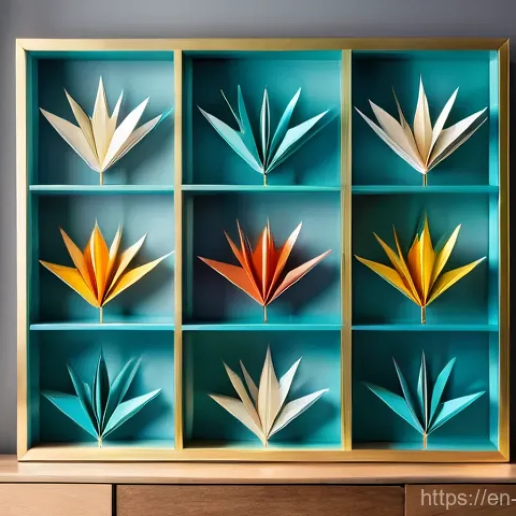 종이 아트 인테리어 - **"A vibrant and eclectic gallery wall showcasing a diverse collection of modern paper art in a brig...