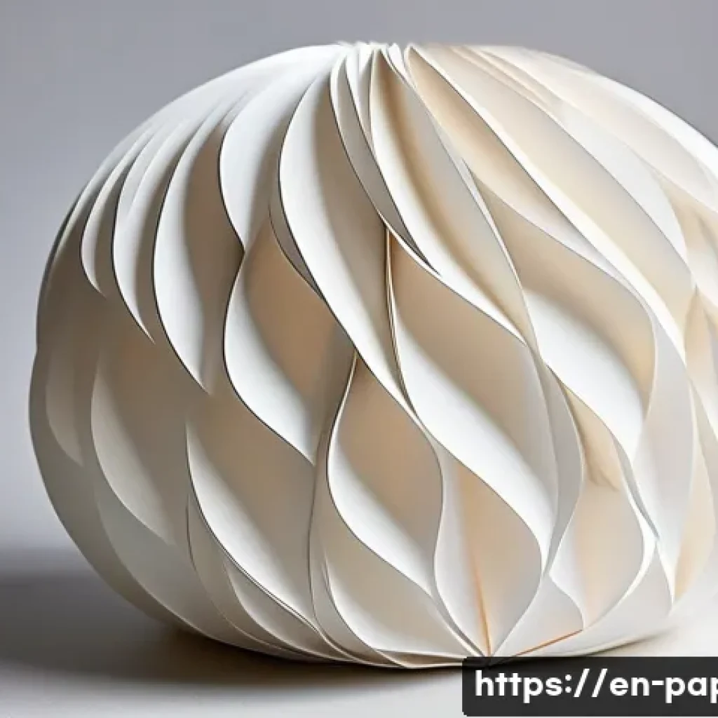 종이 아트 사진 촬영 - A delicate paper sculpture illuminated by soft natural light coming through a nearby window during e...